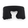 Ansar - Almohadilla inflable de viaje con suave tacto antelina - Negro