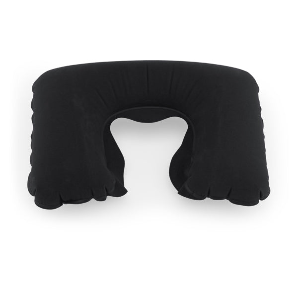 Ansar - Almohadilla inflable de viaje con suave tacto antelina - Negro