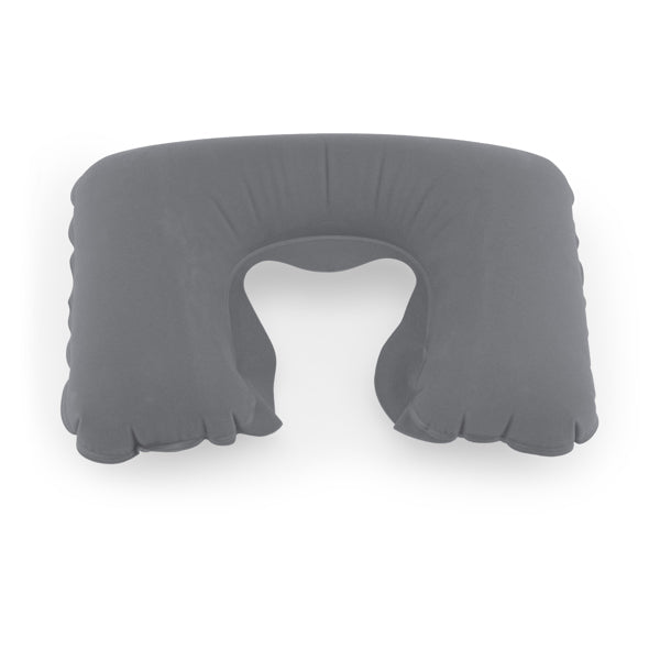 Ansar - Almohadilla inflable de viaje con suave tacto antelina - Gris Claro