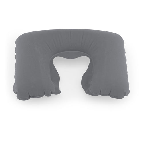 Ansar - Almohadilla inflable de viaje con suave tacto antelina - Gris Claro
