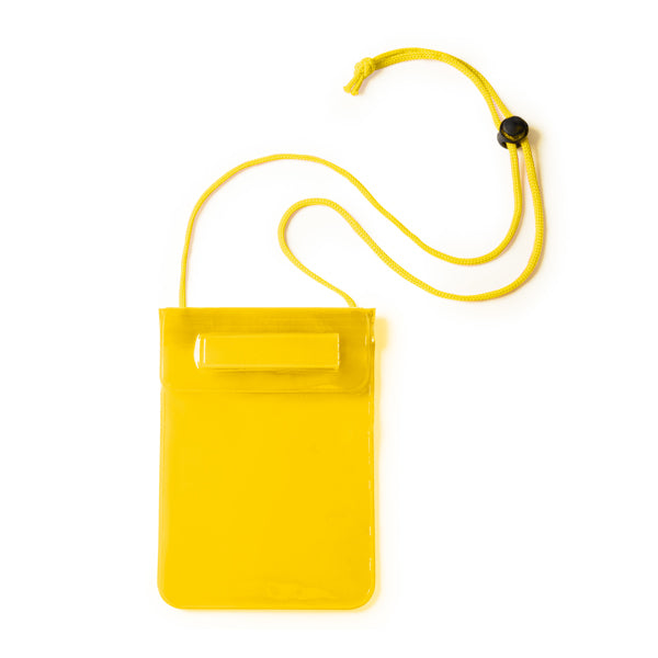 Lanka - Práctico portatodo impermeable grande de PVC apto para pantallas táctiles - Amarillo