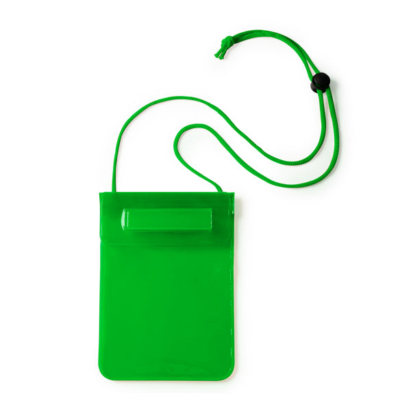 Lanka - Práctico portatodo impermeable grande de PVC apto para pantallas táctiles - Verde Helecho