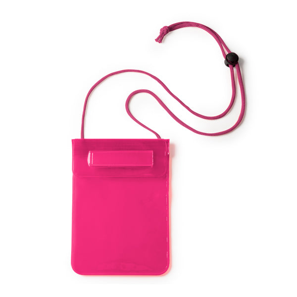 Lanka - Práctico portatodo impermeable grande de PVC apto para pantallas táctiles - Fucsia
