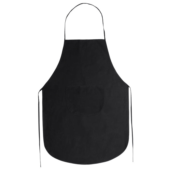 Keller - Delantal de non-woven a color con bolsillo central - Negro