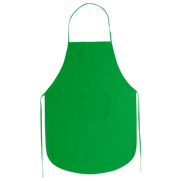 Keller - Delantal de non-woven a color con bolsillo central - Verde Helecho