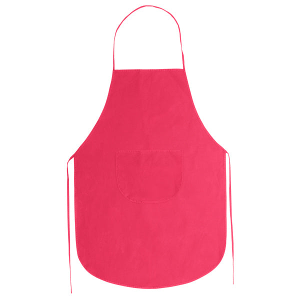 Keller - Delantal de non-woven a color con bolsillo central - Fucsia