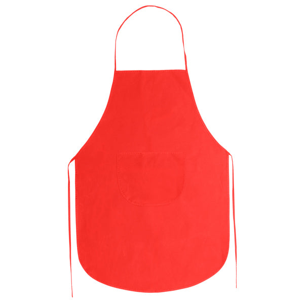 Keller - Delantal de non-woven a color con bolsillo central - Rojo