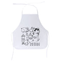 Pachu - Delantal infantil de non-woven con diseño para colorear - Blanco