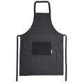 Maule - Delantal realizado en tela de cáñamo 200 g/m² con bolsillo frontal - Negro