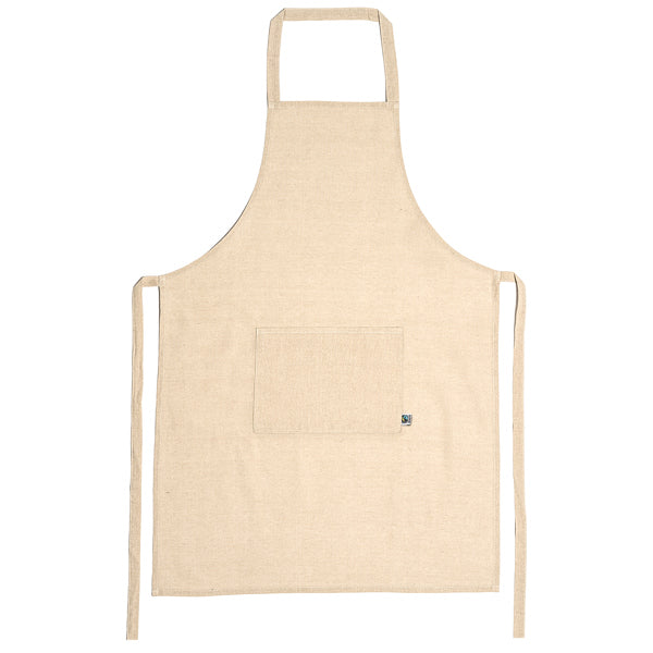 Taber - Delantal 100% algodón Fairtrade con bolsillo frontal - Crudo